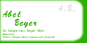 abel beyer business card